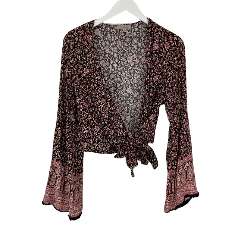 Effortless Comfort Floral Print Top Long Sleeve Wonderly, Size M
