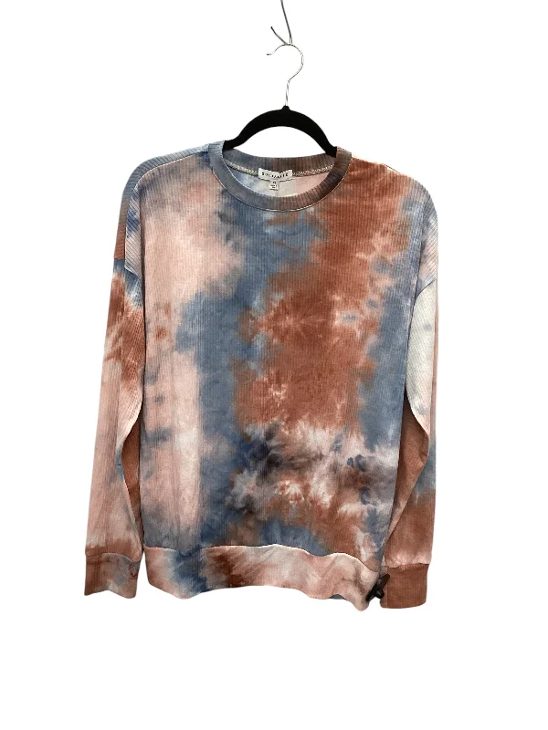 All-Day Wear Top Long Sleeve By Socialite In Tie Dye Print, Size: Xs