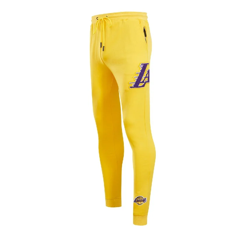 Sporty Wardrobe NBA LOS ANGELES LAKERS CLASSIC CHENILLE MEN'S JOGGER (YELLOW)