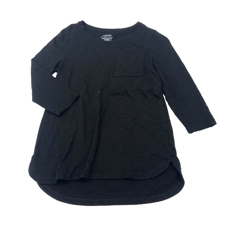Jogging Jackets BLACK TOP 3/4 SLEEVE BASIC by CHICOS Size:XS