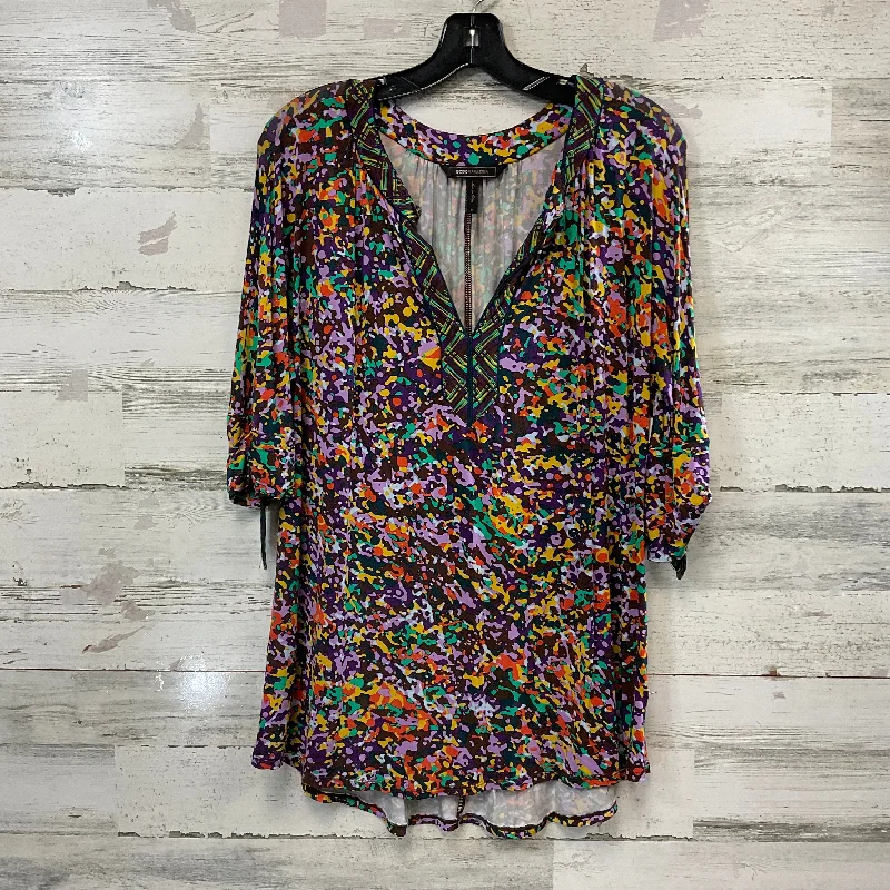 Versatile Looks Top 3/4 Sleeve By Bcbgmaxazria In Purple, Size: M