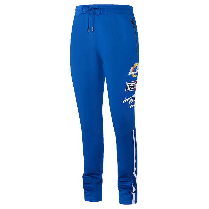 Comfortable Pants NFL LOS ANGELES RAMS FAST LANE DK TRACK PANT (ROYAL BLUE)
