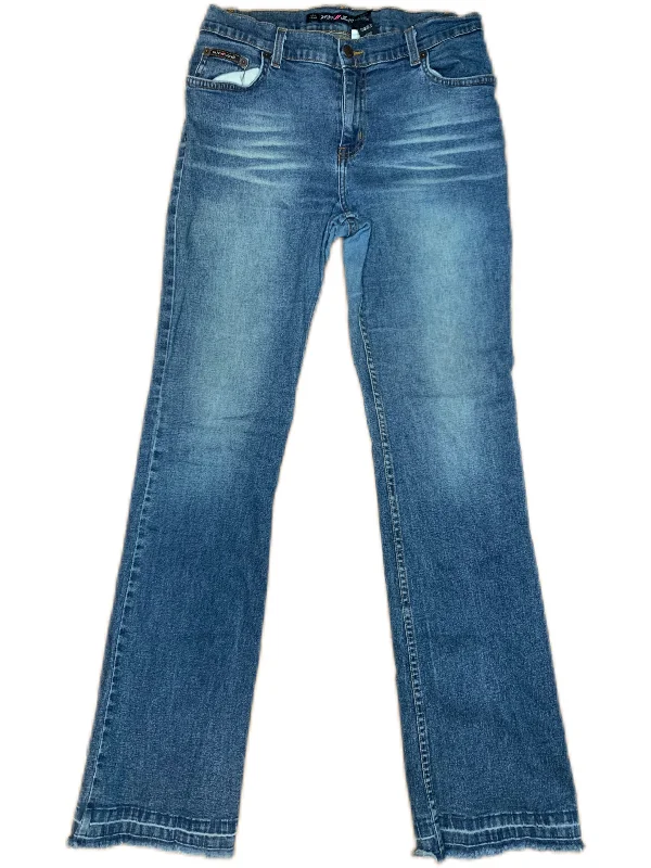 Relaxed Wardrobe Jeans Flared By Dkny In Denim, Size: 7