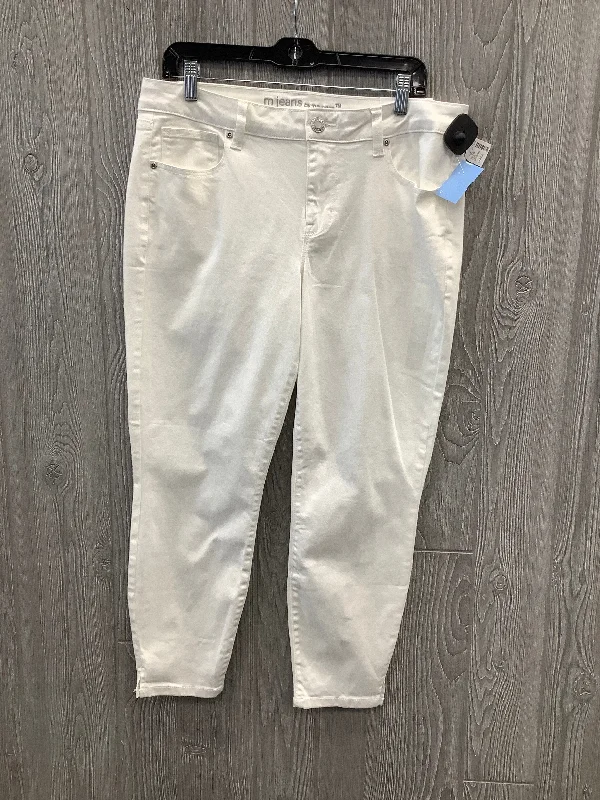 Effortless Comfort Jeans Jeggings By Maurices In White, Size: 12