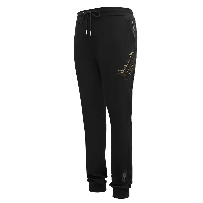 Comfy Apparel NBA LOS ANGELES LAKERS BLACK & GOLD MEN'S DK JOGGER (BLACK)