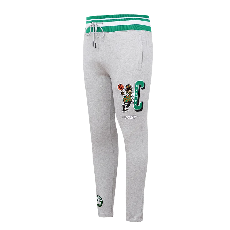 Urban Apparel NBA BOSTON CELTICS MASHUP MEN'S RIB SWEATPANT (HEATHER GREY/GREEN)