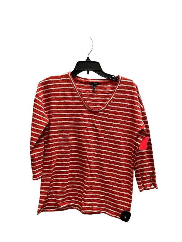 Smart Wear Top Long Sleeve By Talbots In Striped Pattern, Size: Xs