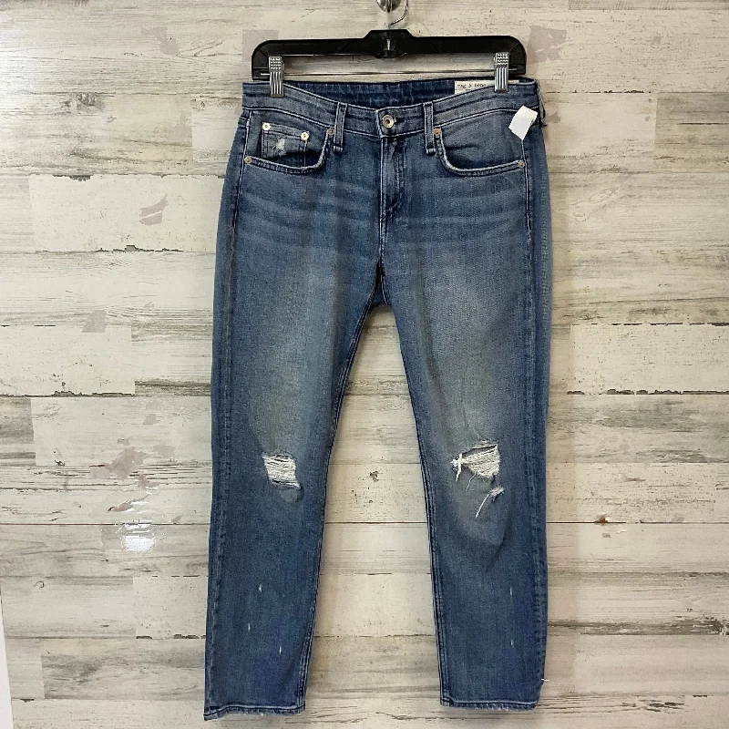 Soft T-Shirts Jeans Boyfriend By Rag And Bone In Blue Denim, Size: 2