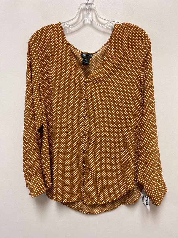 Easy Fashion Top Long Sleeve By Rachel Zoe In Yellow, Size: L
