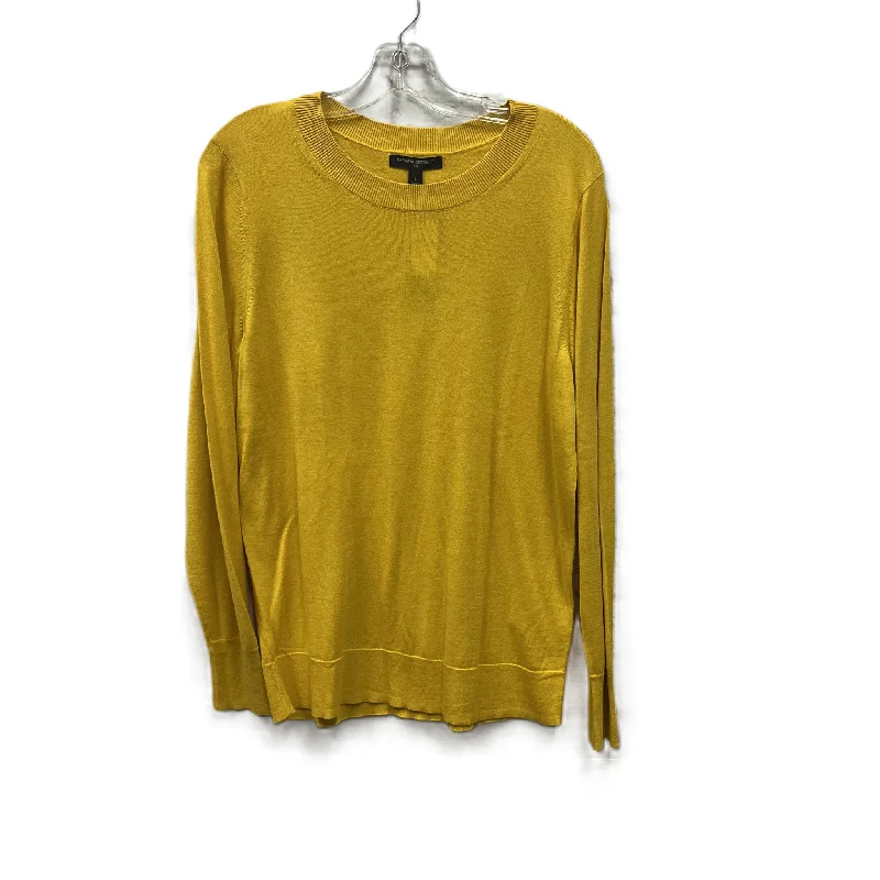 Sporty Suits Top Long Sleeve By Banana Republic In Yellow, Size: L