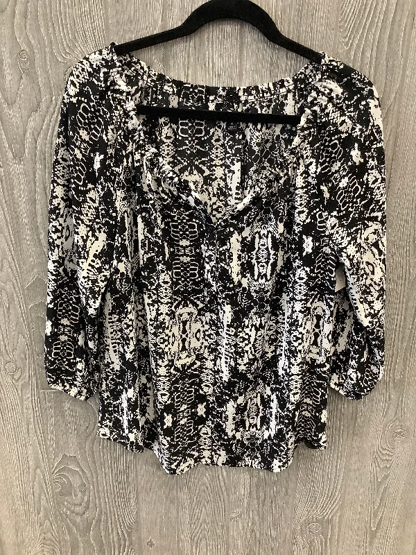 Stylish Sweaters Black Top 3/4 Sleeve Apt 9, Size M