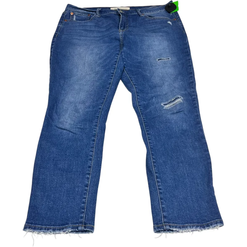 Lightwear Options Jeans Straight By Gap In Blue Denim, Size: 12