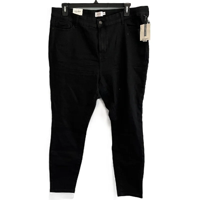 Luxury Comfort Jeans Skinny By True Craft In Black Denim, Size: 20