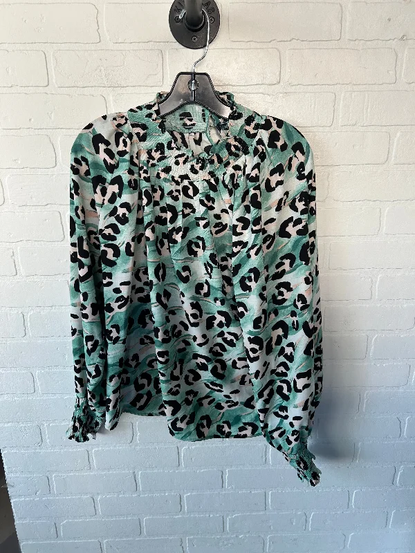 Sports Pants Top Long Sleeve By Nine West In Green, Size: L