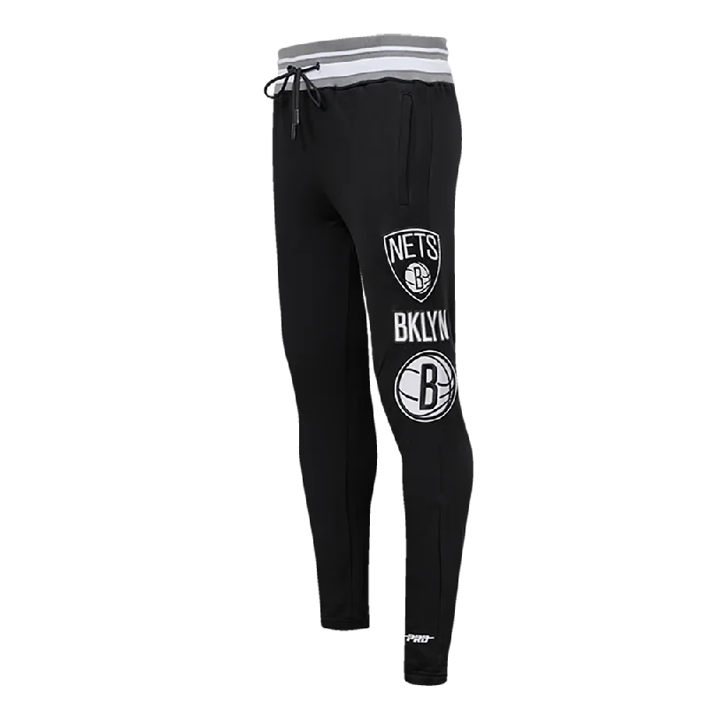 Luxury Comfort NBA BROOKLYN NETS RETRO CLASSIC MEN'S SWEATPANT (BLACK/GRAY)