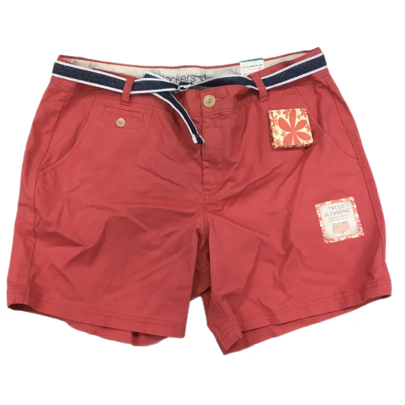 Stylish Comfort Shorts By Dockers In Red, Size: 16