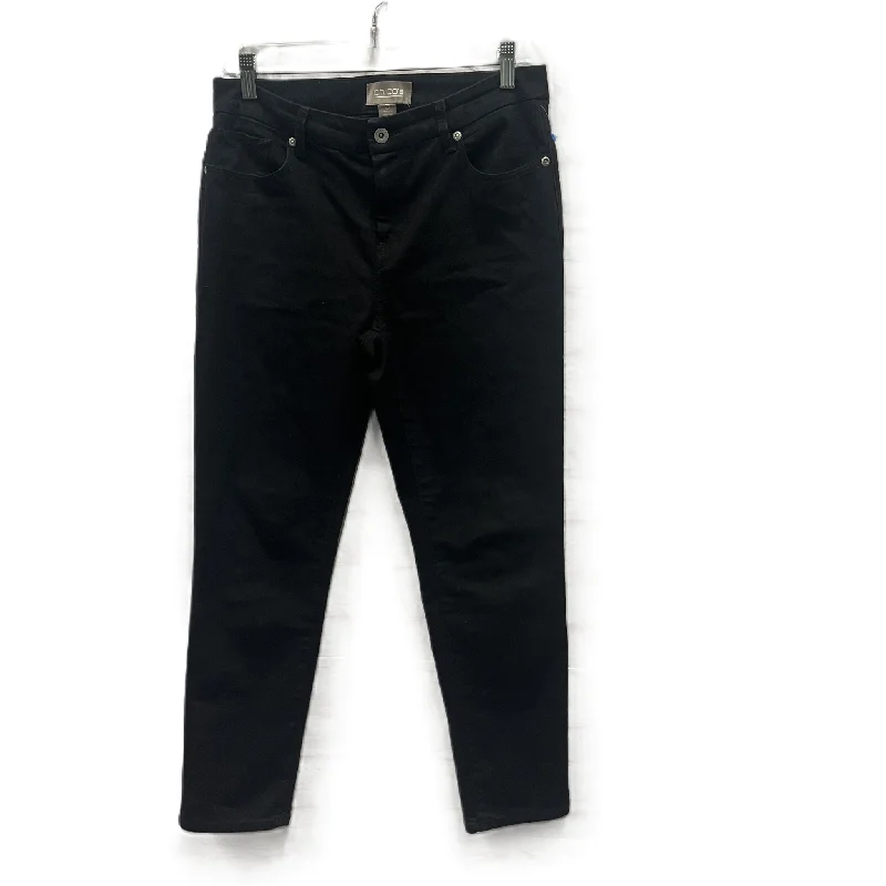 Everyday Wear Jeans Cropped By Chicos In Black, Size: 4