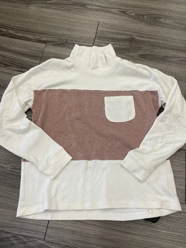 Timeless Style Cream & Pink Top Long Sleeve Croft And Barrow, Size S