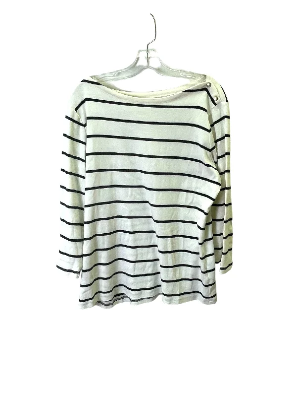 Street Hoodies Black & White Top Long Sleeve By Lands End, Size: Xl