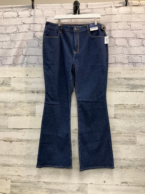 Retro Style Jeans Flared By Old Navy In Blue, Size: 16