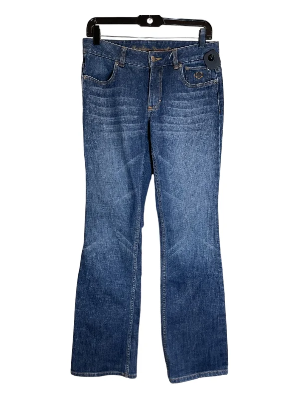 Tailored Coats Jeans Boot Cut By Harley Davidson In Blue Denim, Size: 4