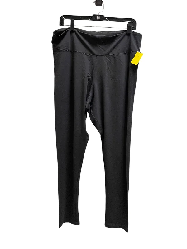 Stylish Comfort Pants Leggings By Falls Creek In Black, Size: 18