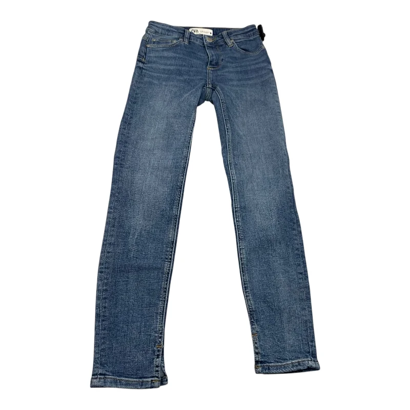 Statement Shoes Jeans Skinny By Zara In Blue Denim, Size: 10