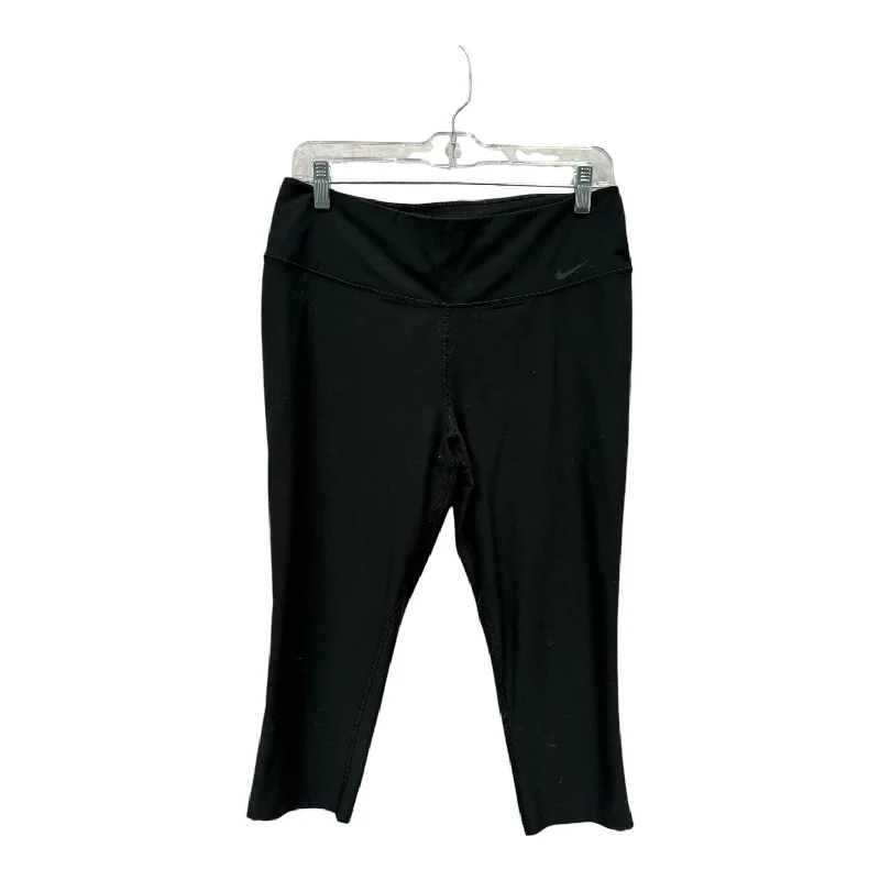 Varsity Jackets Athletic Leggings Capris By Nike Apparel In Black, Size:L