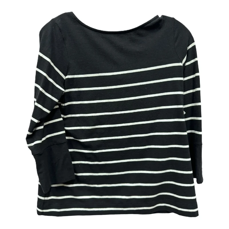 Luxury Comfort Black & White Top Long Sleeve By J. Jill, Size: Xs