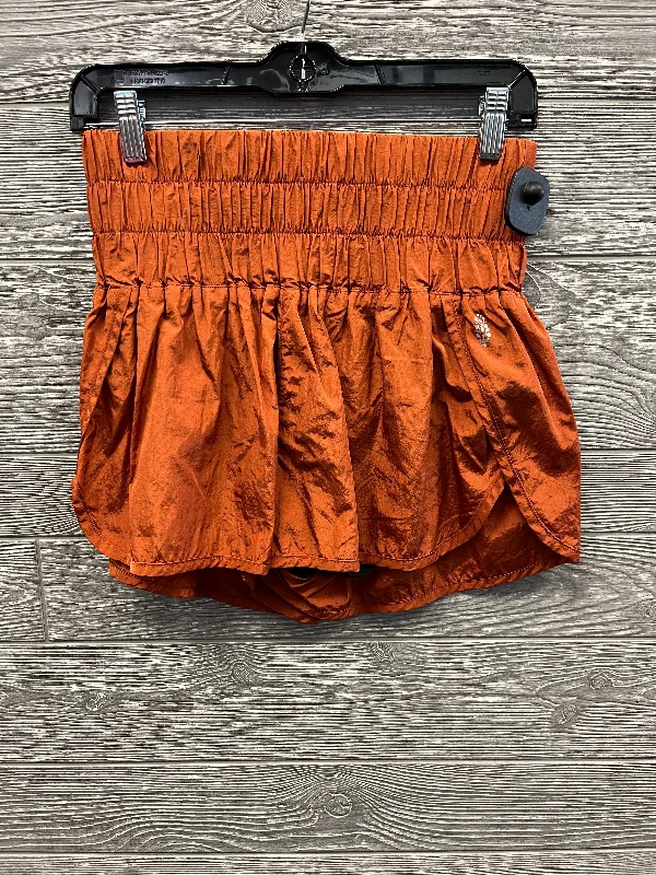 Casual Comfort Athletic Shorts By Free People In Orange, Size: M