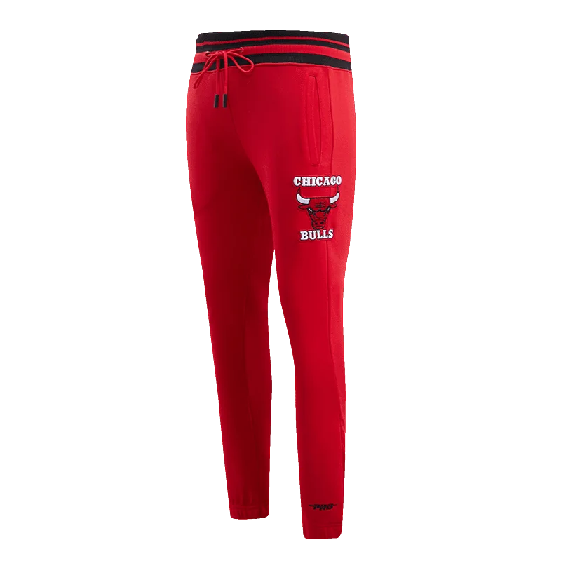 Stylish Joggers NBA CHICAGO BULLS RETRO CLASSIC MEN'S SWEATPANT (RED/BLACK)