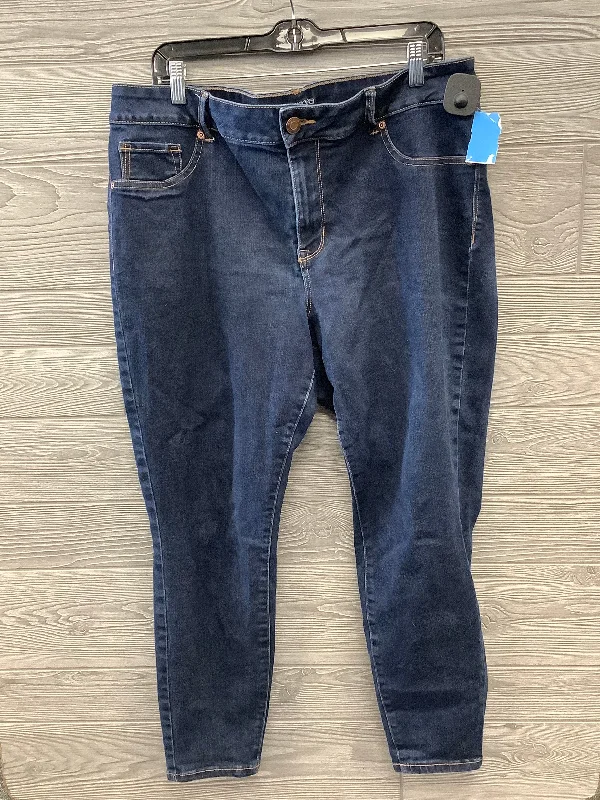 Premium Outfits Jeans Skinny By Maurices In Blue Denim, Size: 18
