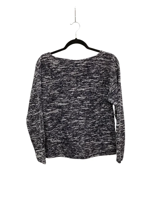 Fashion Basics Top Long Sleeve By Banana Republic In Black & White, Size: S