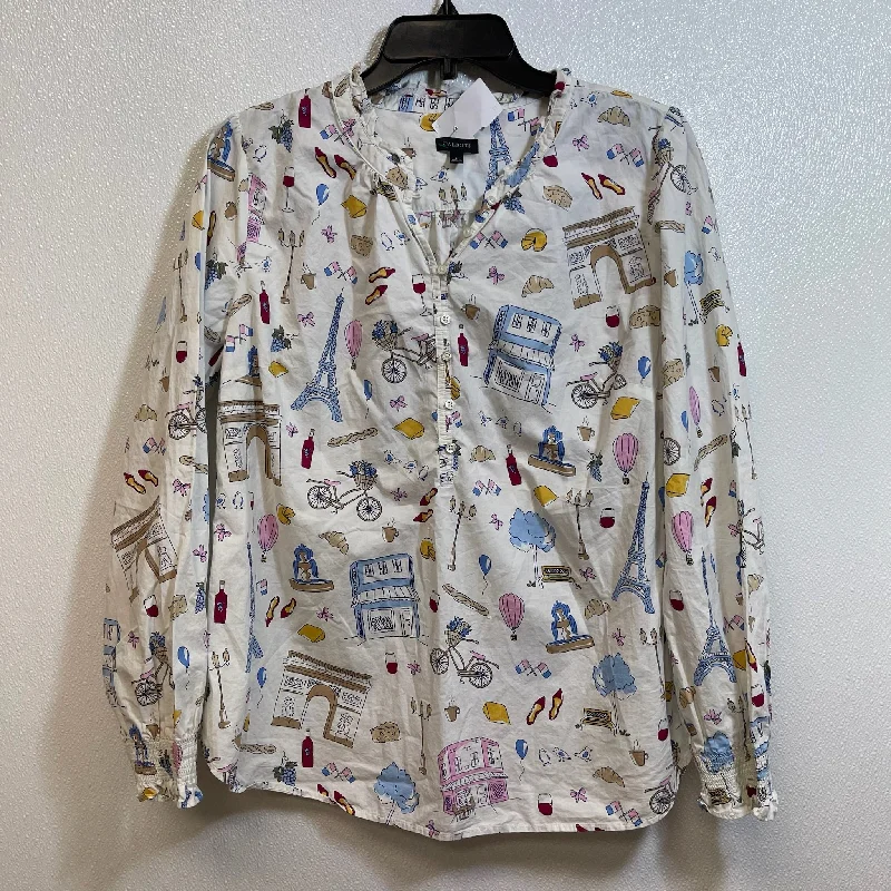 Everyday Essentials Top Long Sleeve By Talbots In Print, Size: L