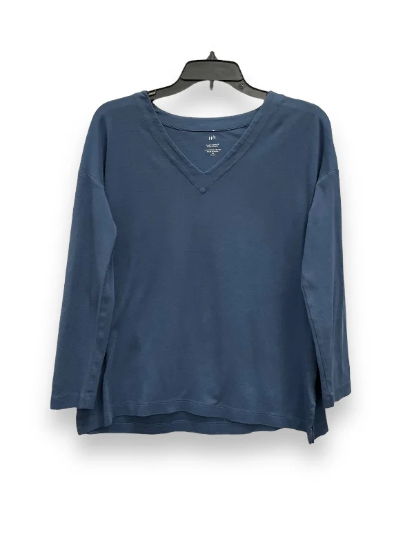 Streetwear Look Blue Top 3/4 Sleeve J. Jill, Size Petite   Xs