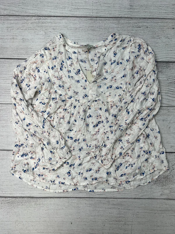 Practical Clothing Top Long Sleeve By Lucky Brand In Cream, Size: Xs