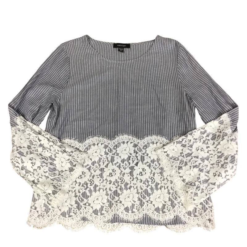 Cool Comfort Top Long Sleeve By Karen Kane In Striped Pattern, Size: S