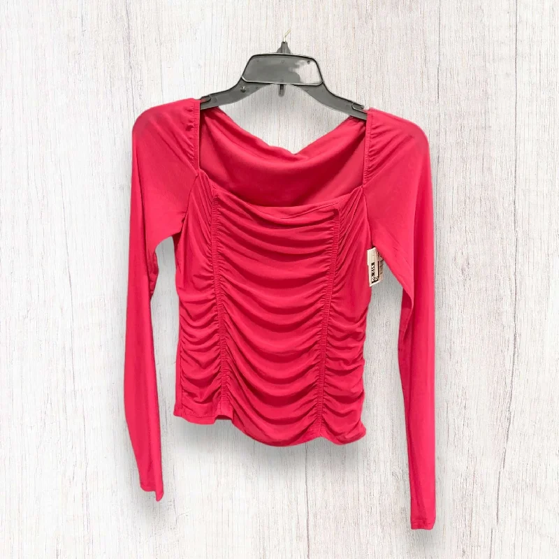 Relaxed Pants Pink Top Long Sleeve Bar Iii, Size S