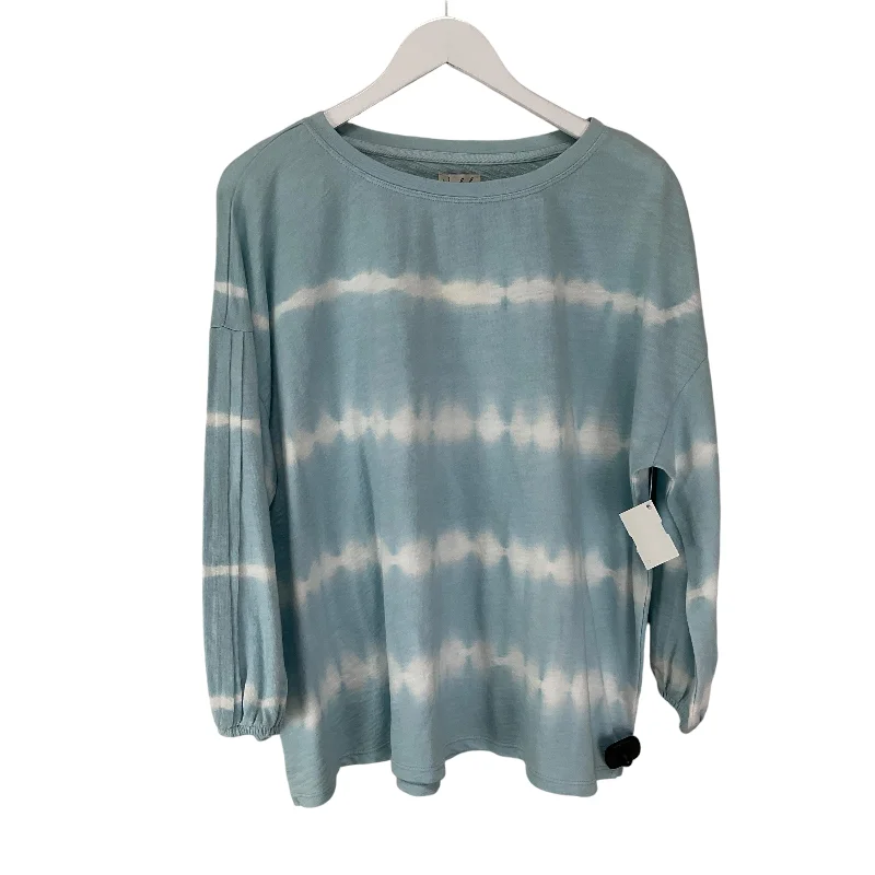 Soft Layers Top Long Sleeve By Wonderly In Blue, Size: Xl