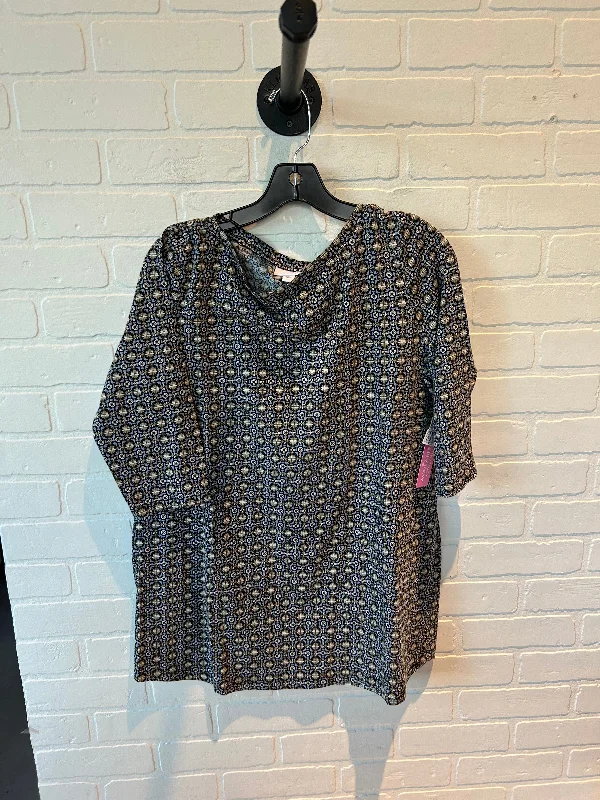 Heavy Coats Top Long Sleeve By J. Jill In Blue & Brown, Size: M