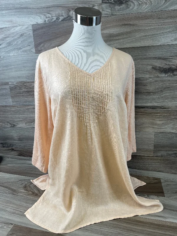 Wool Pants Peach Top 3/4 Sleeve J. Jill, Size M