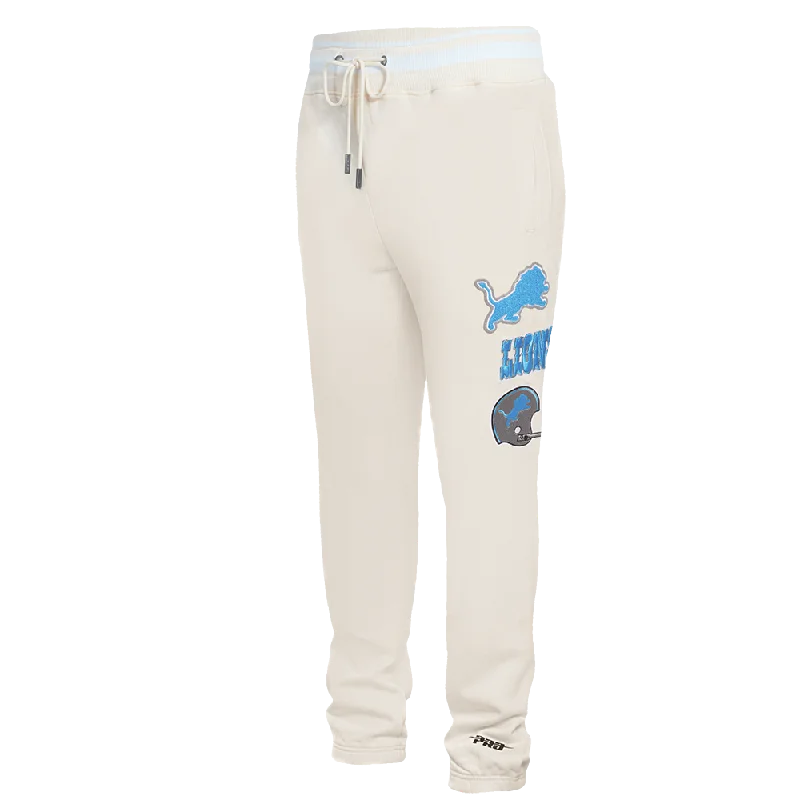 Street Tees NFL DETROIT LIONS PINSTRIPE RETRO CLASSIC MEN'S RIB FLC SWEATPANT (EGGSHELL)