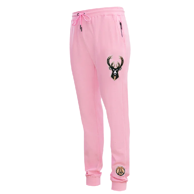 Easygoing Fashion NBA MILWAUKEE BUCKS CLASSIC CHENILLE MEN'S JOGGER (PINK)
