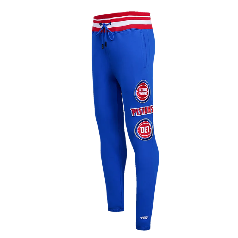 Heavy Coats NBA DETROIT PISTONS RETRO CLASSIC MEN'S SWEATPANT (ROYAL BLUE/RED)