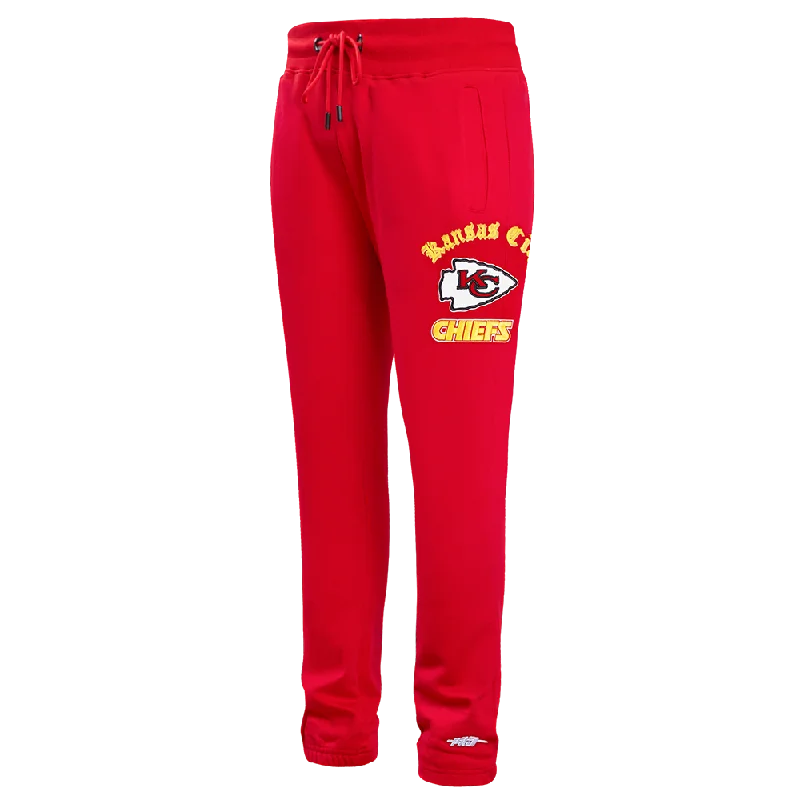 Comfortable Shoes NFL KANSAS CITY CHIEFS OLD ENGLISH MEN'S SWEATPANT (RED)