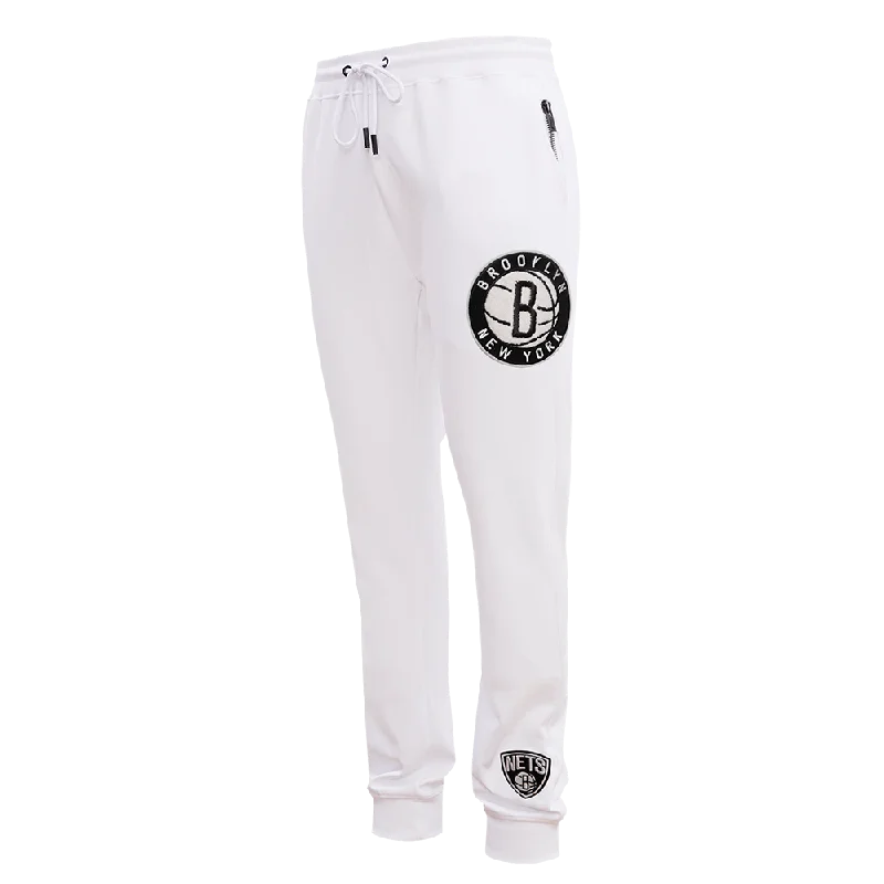 All-Purpose Wear NBA BROOKLYN NETS CLASSIC CHENILLE MEN'S JOGGER (WHITE)