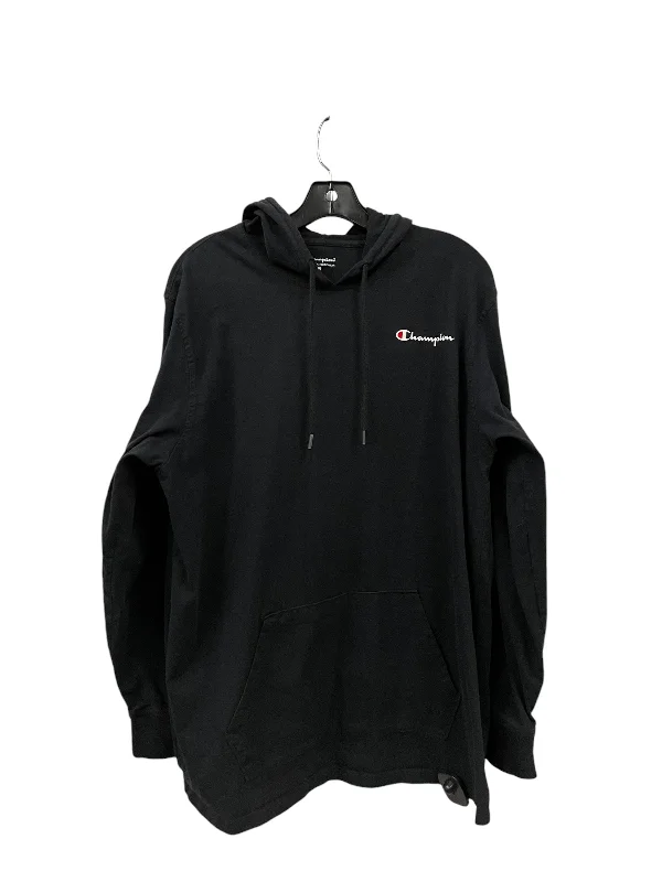 Wool Pants Top Long Sleeve By Champion In Black, Size: L