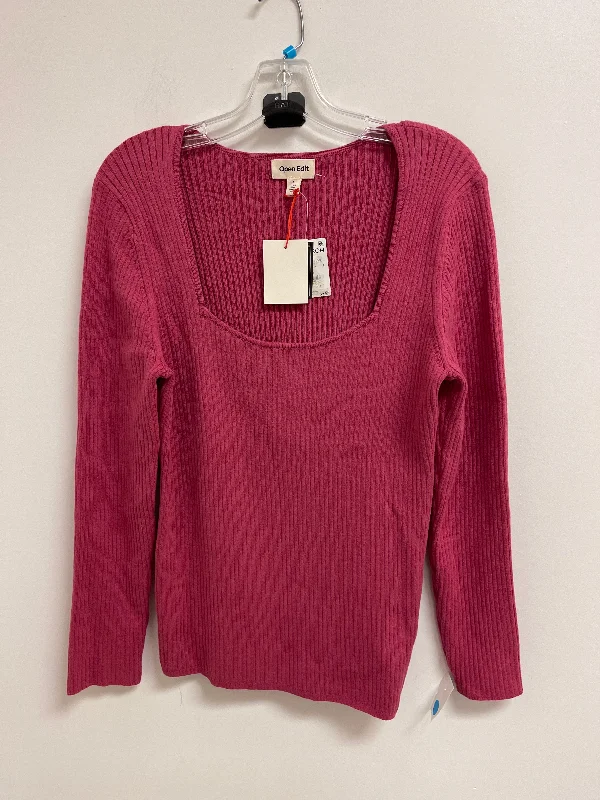 Modern Comfort Top Long Sleeve By Open Edit In Pink, Size: Xl