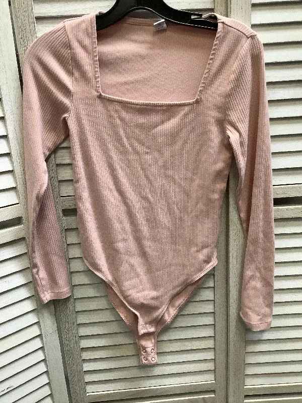 Everyday Essentials Light Pink Top Long Sleeve Old Navy, Size S