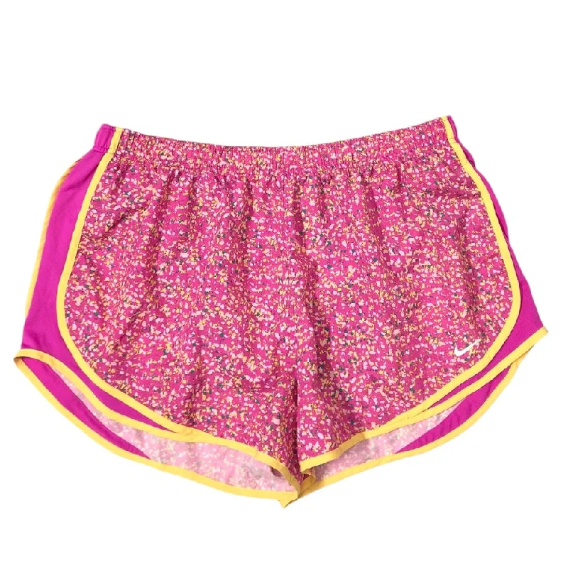 Urban Apparel Athletic Shorts By Nike In Pink & Yellow, Size: 2x